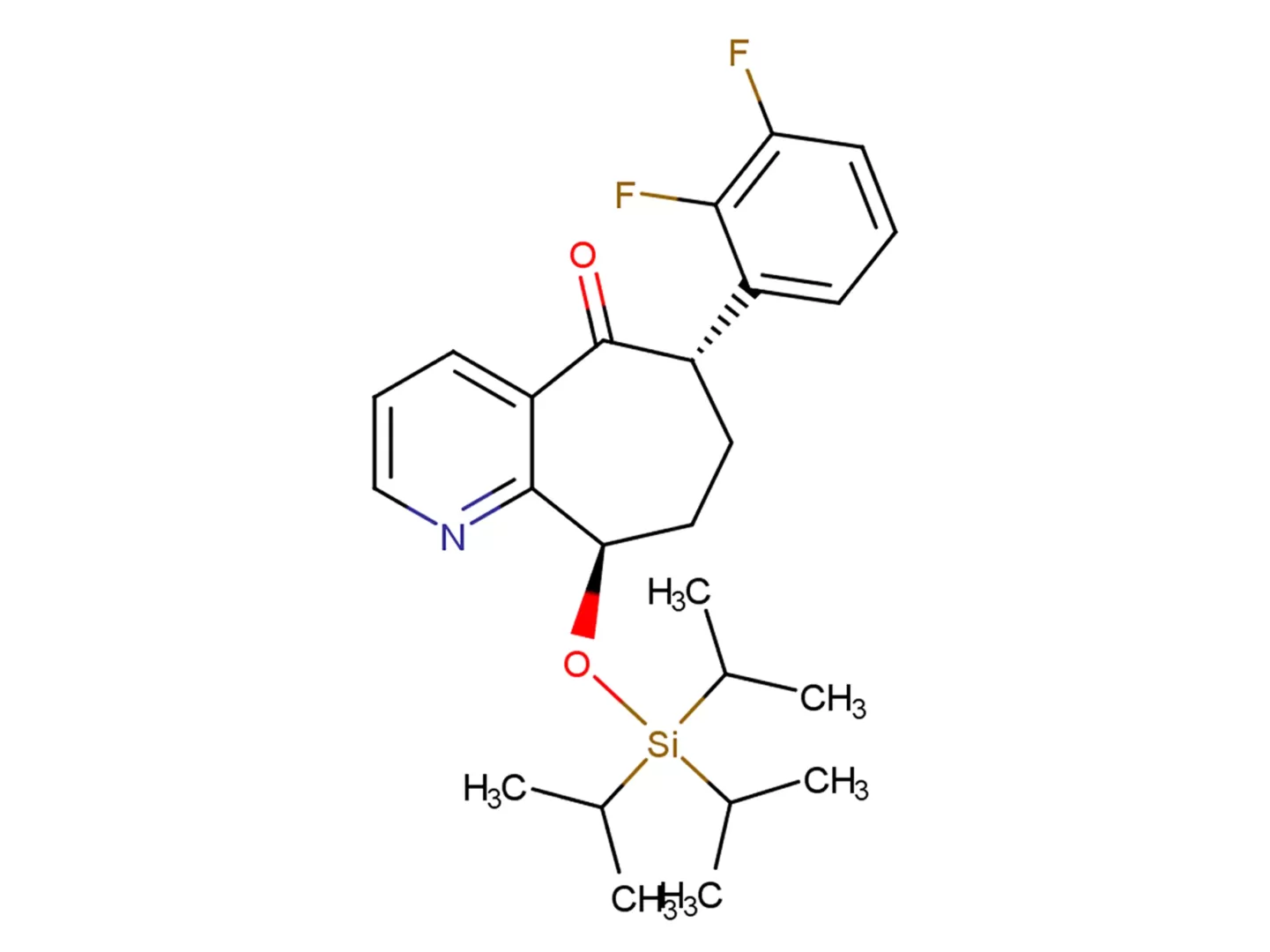 (6S,9R)-6-(2,3-Difluorophenyl)-6,7,8,9-tetrahydro-9-[[tris(1-methylethyl)silyl]oxy]-5H-cyclohepta[b]pyridin-5-oneV